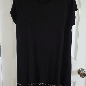 Boutique Dress black w leopard